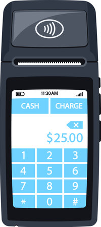 Contactless or wireless payment terminal