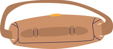 Leather suitcase bag vector illustrationのイラスト素材