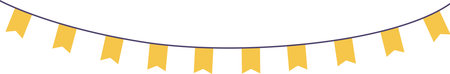 Decorative flags garland vector illustrationのイラスト素材