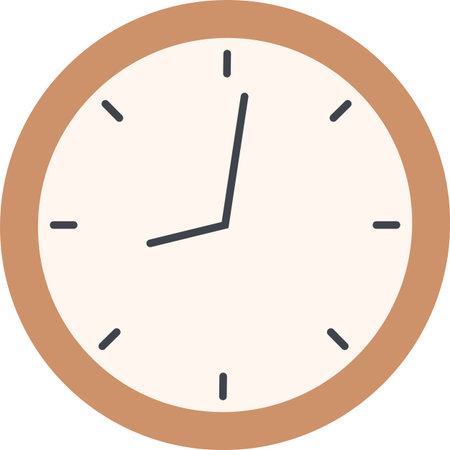 Round clock Christmas countdown vector illustration