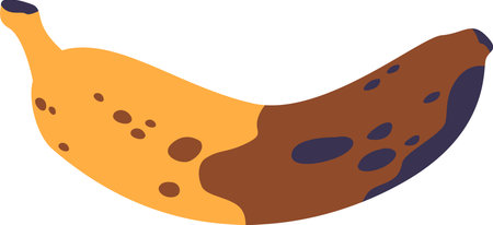 Rotten banana fruit vector illustrationのイラスト素材