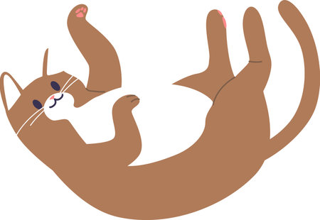 Lazy cat pet animal vector illustrationのイラスト素材
