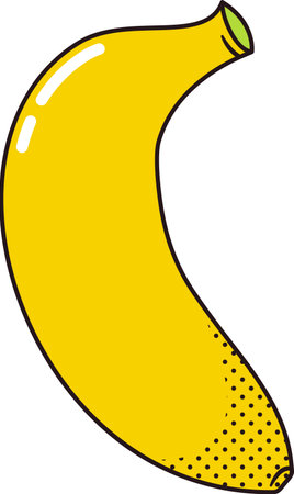 Banana doodle fruit vector illustrationのイラスト素材
