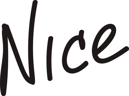 Nice doodle handwritten text vector illustrationのイラスト素材