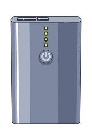 Power bank smartphone charging stationのイラスト素材