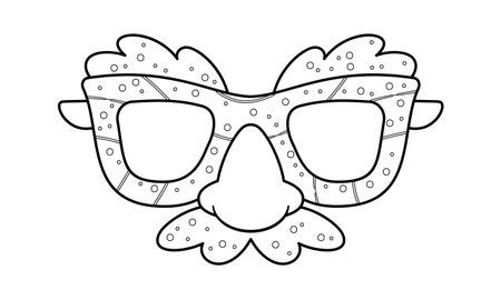 Funky man disguise carnival maskのイラスト素材