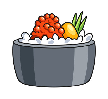 Sushi delicious exotic oriental foodのイラスト素材