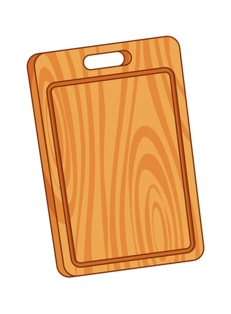 Wooden cutting boarder for culinaryのイラスト素材