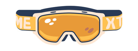 Snowboarding equipment winter sport gogglesのイラスト素材
