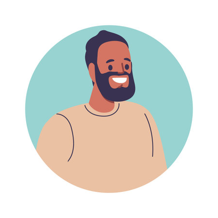 Friendly smiling man sharing acceptance