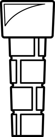 I font letter black-and-white chimneyのイラスト素材