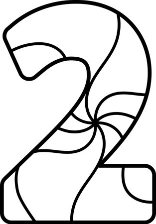 Two number font Christmas candyのイラスト素材