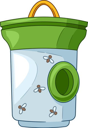 Flycatcher insect trap vector illustrationのイラスト素材