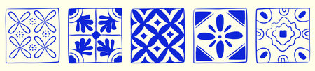Tile Pattern Border Handdrawn
