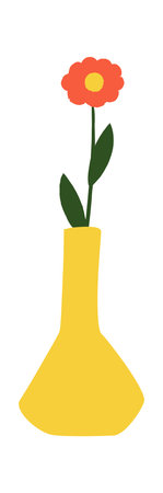 Flower In Vase Hand Drawnのイラスト素材