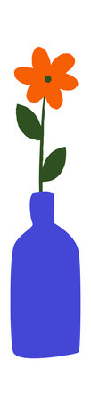 Flower In Vase Bohoのイラスト素材