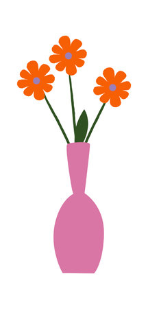 Flower Vase Bouquet Silhouetteのイラスト素材