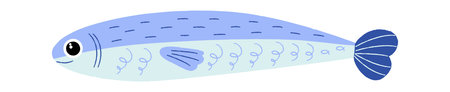 Sardines Sea Fish Hand Drawnのイラスト素材