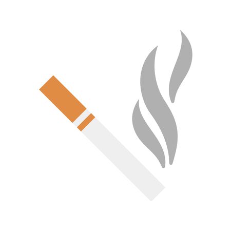 Smoking Cigarette on white background.のイラスト素材