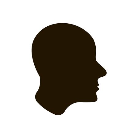 Man and woman silhouette on white background. Vector illustration in trendy flat style. EPS 10. のイラスト素材