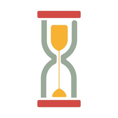 Hourglass icon on white background. Vector illustration in trendy flat style. ESP 10.のイラスト素材
