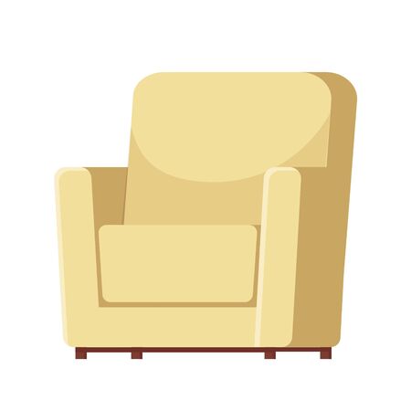 Armchair isolated on white background. Vector illustration.のイラスト素材