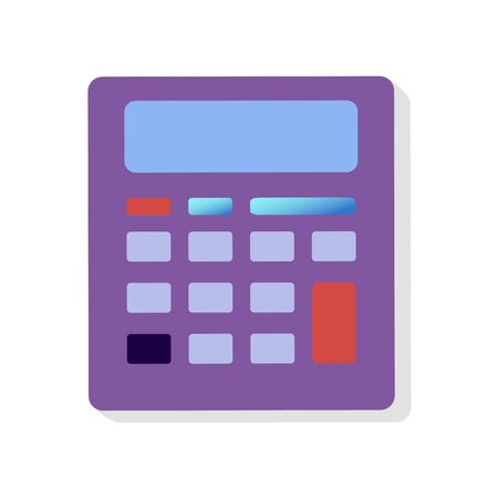 Calculator on white background. Vector illustration in trendy flat style. ESP 10.のイラスト素材