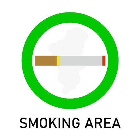 Simple sign of smoking area vector graphic.のイラスト素材