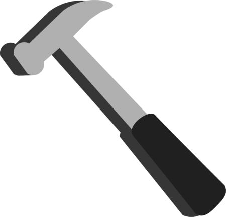 Hammer icon in trendy flat style. Vector illustration.のイラスト素材