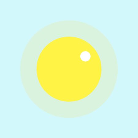 Sun icon on blue background. Vector illustration in trendy flat style. ESP 10.のイラスト素材