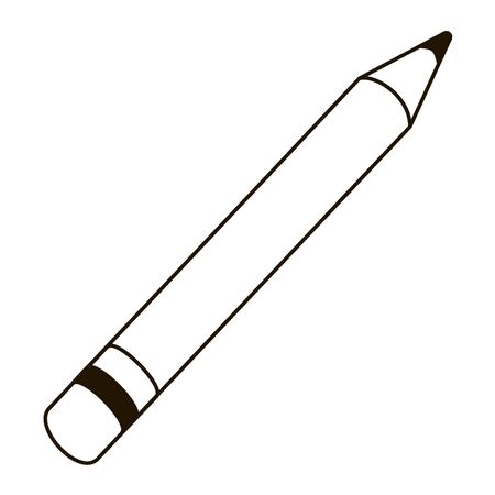 Pencil icon on white background. Vector illustration in trendy flat style. ESP 10.のイラスト素材