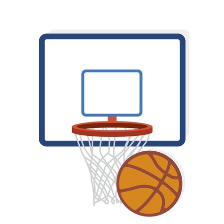 Basketball ball sport on white background. Vector illustration in trendy flat style. ESP 10.のイラスト素材