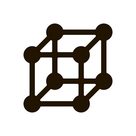 Cube icon on white background. EPS 10.のイラスト素材