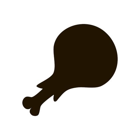 Chicken leg icon in trendy flat style isolated.のイラスト素材