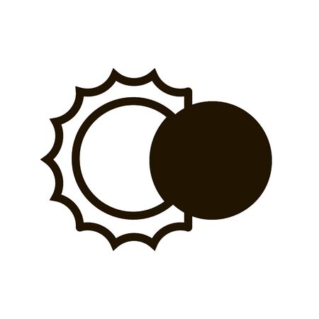 Solar eclipse icon in trendy flat style isolated