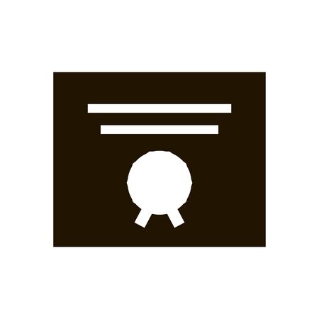 Diploma award icon in trendy flat style isolated.のイラスト素材