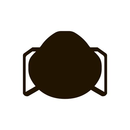 Virus protection medical mask icon in trendy flat style isolated on white backgroundのイラスト素材