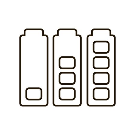 Battery icon in trendy flat style isolated. Illustrationのイラスト素材
