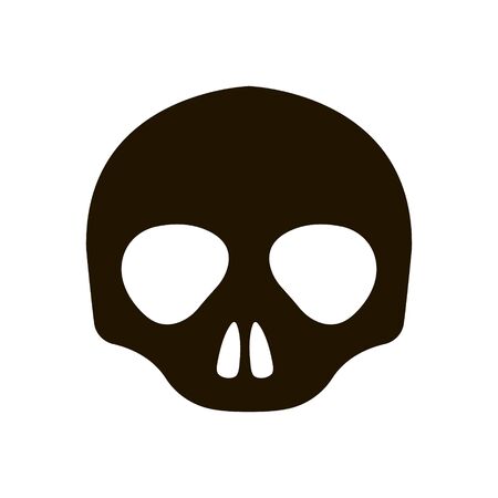 Human skull icon in trendy flat style isolated on white backgroundのイラスト素材