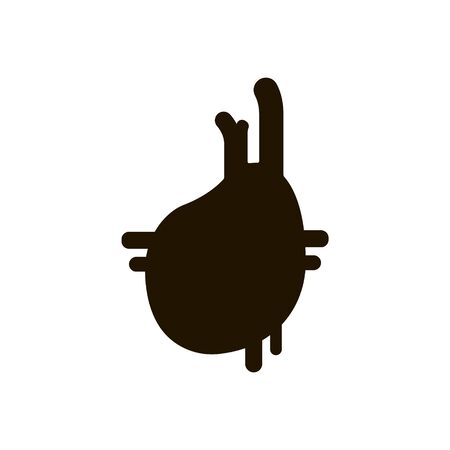 Human heart icon in trendy flat style isolated on white backgroundのイラスト素材