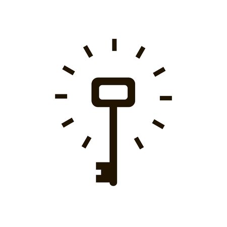 Key to open the door Icon on white background. Trendy flat style for graphic design, web-site.のイラスト素材