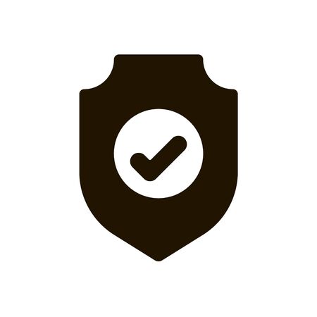 Protective shield Icon on white background. Trendy flat style for graphic design, web-site.のイラスト素材