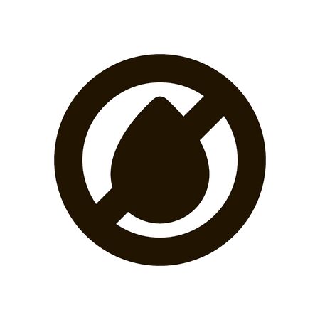 Sign do not pour water Icon on white background. Trendy flat style for graphic design, web-site.のイラスト素材