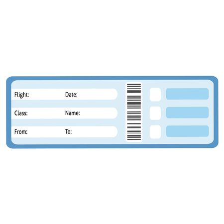 Airline boarding pass ticket on white background.のイラスト素材