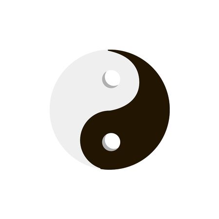 Yin Yang symbol on white background.のイラスト素材