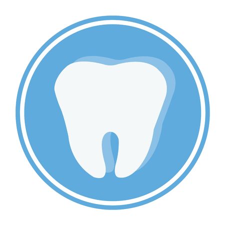 Tooth Dental icon isolated on white background. Trendy flat style for graphic design, web-site.のイラスト素材