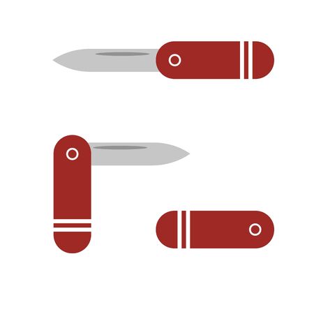 Jackknife on white background. Vector illustration in trendy flat style.のイラスト素材