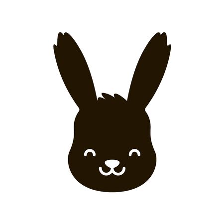 Hare rabbit icon on white background. Vector illustration in trendy flat style.のイラスト素材