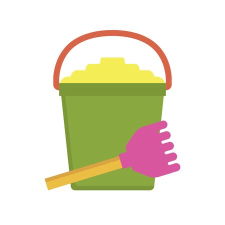 Sand bucket on white background.のイラスト素材