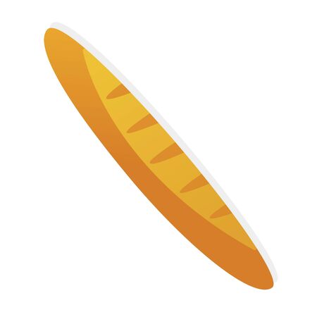 Bread loaf on white background.のイラスト素材